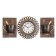 Wall clock, series: kitchen, "bronze cups", smooth move, 31 x 26 cm