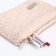 Cosmetic bag with lightning, textura, beige color