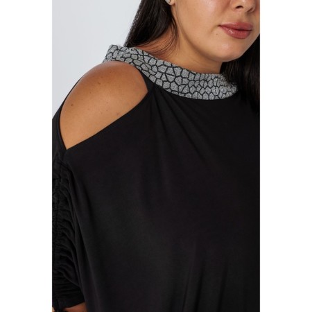 Female dress, size 54, black color-4