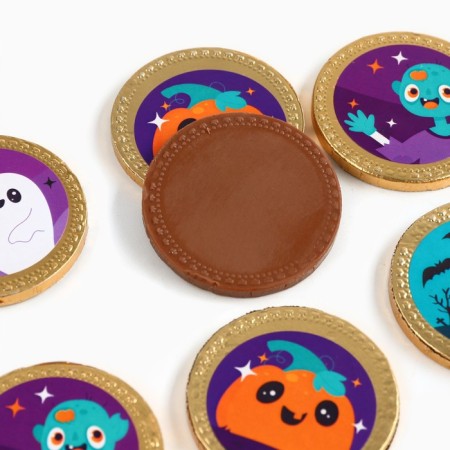 Halloween: Chocolate coins in a bag of "Fun Halloween"-2