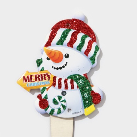 Topper decorative "snowman" 8x24.5 cm-3
