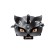 Pecado BDSM cat mask, embossed, genuine leather, black