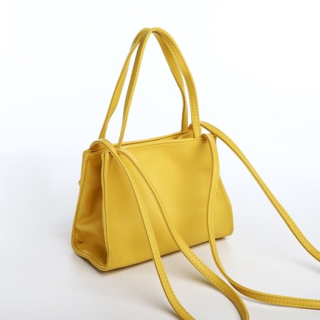 Bag Female Tout with zipper, yellow color-1