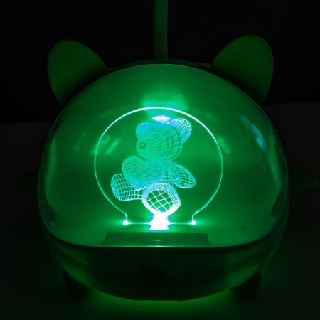 Board Lamp "Cute Bear" LED 3.5W USB AKB Green 12x15x32 cm Risalux-7