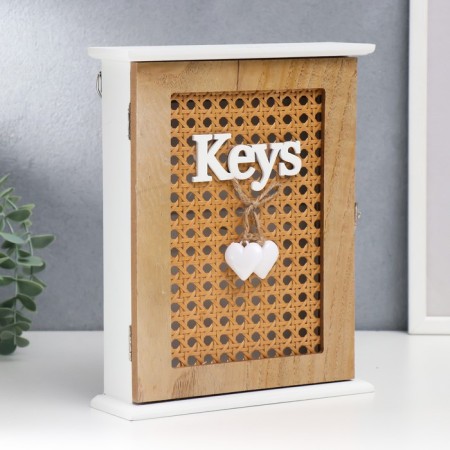 Keywood tree 6 hooks "Two hearts and mitch" 26x19x5.8 cm-1