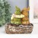 Polystone souvenir "Two gnomes in caps on the logs" 12.3x12.7x7.5 cm