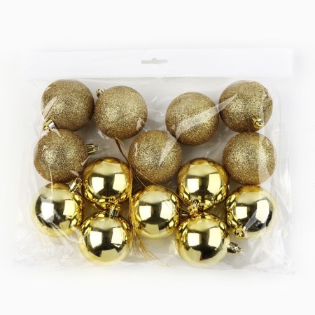 Christmas balls New Year, for the New Year, D = 6 cm, 14 pcs., Golden color-2