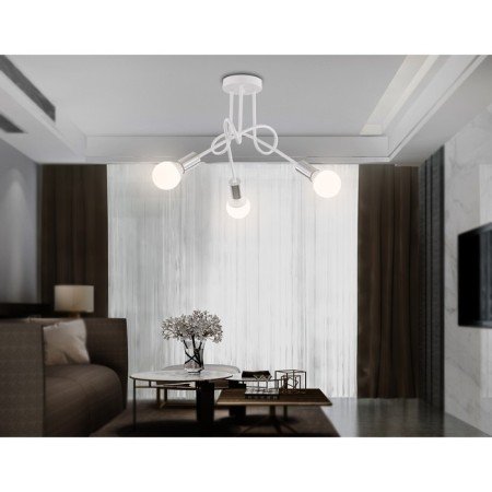 Lamp ceiling in the style of Ambrella Light, Loft, TR80414, 3HE27, white, chrome-6