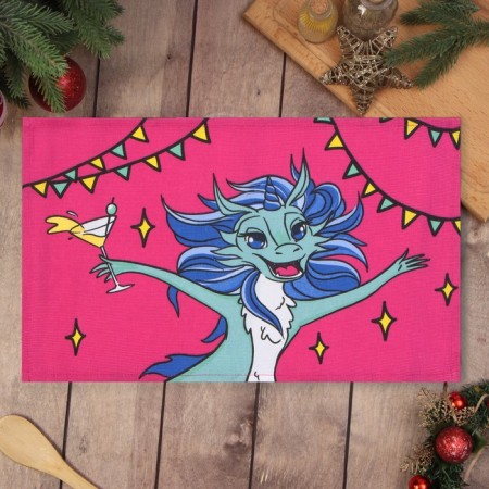 Dolyana towel "New Year's fun" 28x46 cm, 100% HL, mobbled 164 g/m2