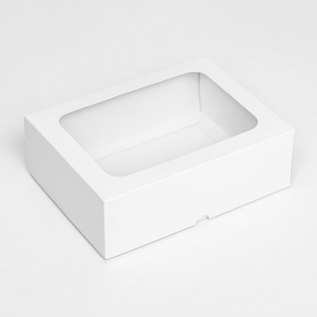 The box is folding, the lid is, with the window, white, 20 x 15 x 6.5 cm,-1