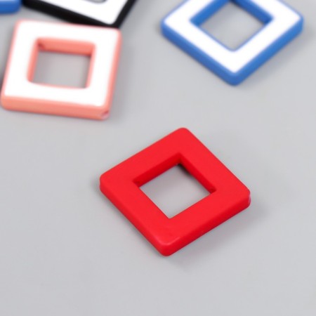 Acrylic beads "Square" MIX 0.4x2x2 cm-2