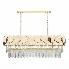 Люстра подвесная St Luce. SL1232.203.07. Caserta. 7х60 Вт, E14, 109х25х32,5 см, цвет золотистый