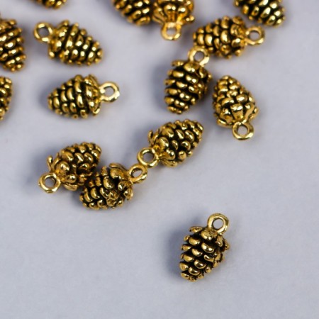 Decor Metal for creativity "Golden Bump" 1x0.6cm, set 20 pcs-1