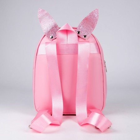 Baby backpack for girls with sparkles "Bunny", Removable elements, 27x23x10 cm-3