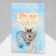Owl brooch with open wings, white color in silver