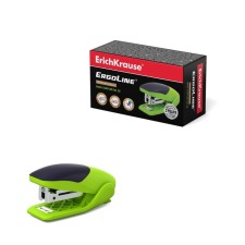 Staplair Erichkrause Ergoline Mini No. 10, up to 15 sheets, built-in anti-stepler, rubber anti-slip insert, bright salad