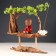 Souvenir tree, porcelain "Little Buddha in Red" with a stand for incense 35x35x9.5 cm