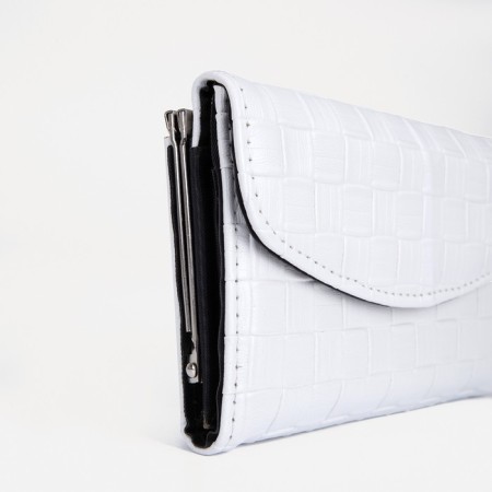 Women's wallet on magnet, white color-2