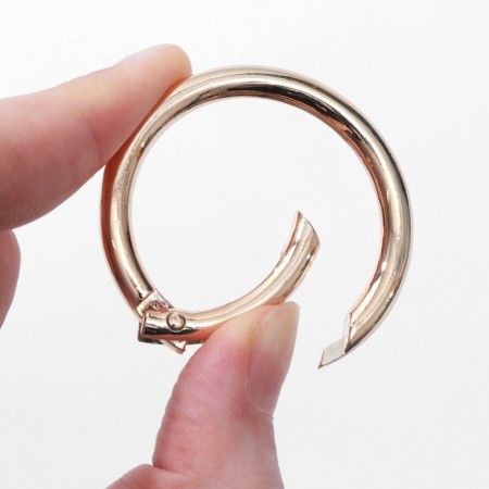Karabin ring, d = 38/48 mm, thickness - 5 mm, 5 pcs, gold color-2