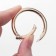 Karabin ring, d = 38/48 mm, thickness - 5 mm, 5 pcs, gold color