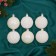 Set of balls plastic D-6 cm, 6 pcs "Perl" Franch, white