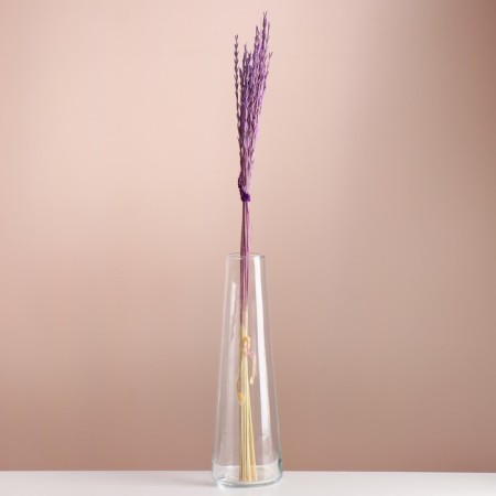 Set of dried flowers "Raigrace", banch 21 pcs, length 60 (+/- 6 cm), lilac