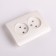 Smartbuy "Mars" socket, double, 10 A, without grounding, white