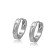 Cooping earrings Xuping Mini, D = 1.3 cm, white color in silver