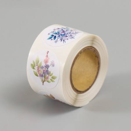 Stick Paper "Flower Bouquets" D = 2.5 cm 252 pcs in the roll-6