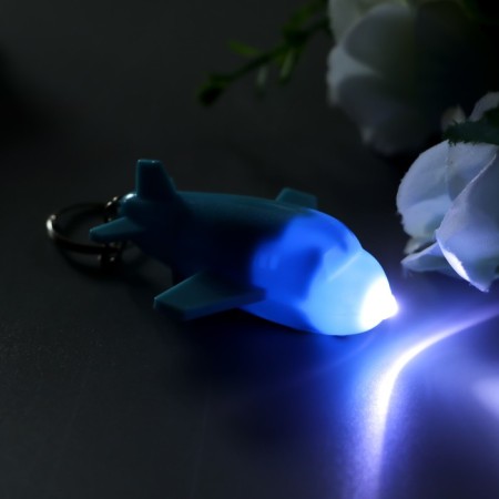 Flashlight light on the ring "plane" color mix shines 2x6x5 cm-3