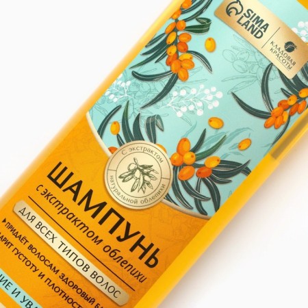 Hair shampoo with sea buckthorn extract, 500 ml, beauty pantry-3