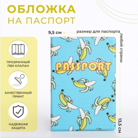 Cover for passport, blue color