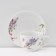 Service Porcelain Tea Daulay "Lavender", 12 objects: 6 cups 250 ml, 6 saucer d = 15 cm, white color