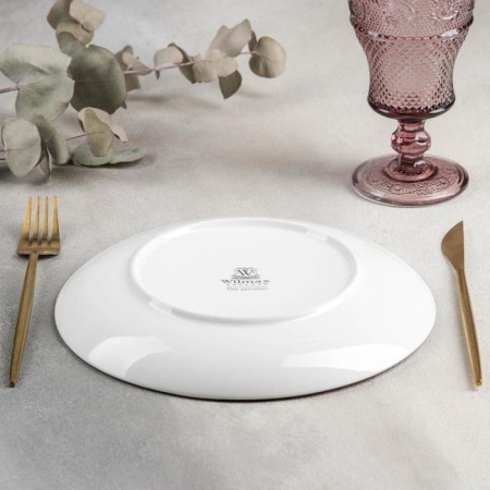 Porcelain dining Porcelain Wilmax Scratch, D = 22.5 cm, blue color-2