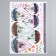 Interior plastic sticker "Florarium with succulents" 50x70 cm