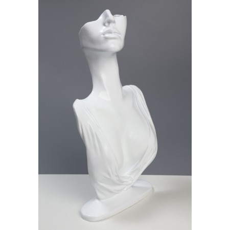 Bust for jewelry 18 × 8 × 32, hole in the ear, white color-7