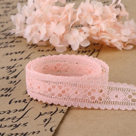 Capricon lace, 22 mm × 10 ± 1 m, pale pink color-2
