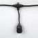 Girlyand "Retro BelT-Life" 10 m, IP54, UMS, dark thread, step 100 cm, E27 (without lamps), 220 V