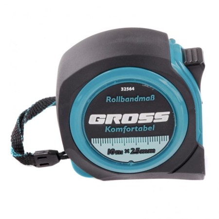 Roulette Gross KomFortabel 32564, rubberized case, 10 m x 25 mm-1