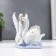 Souvenir Ceramics "2 Swan with Rose" 10x5.5x11 cm