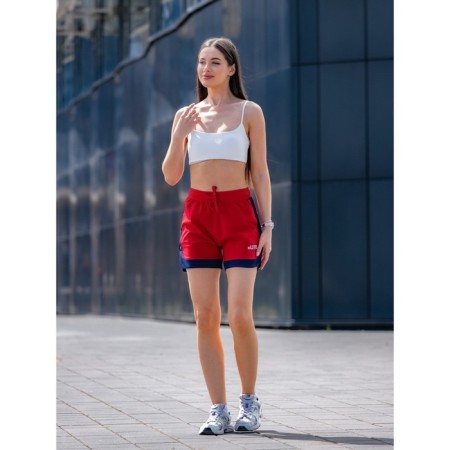 Women's shorts ise, size 46 cm, red color-12