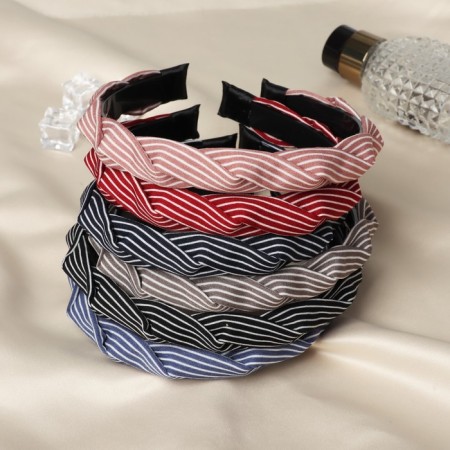 Hair cap "Amalia" 2 cm, stripes, mix-1