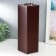 Casket wood, leatherette to the bottle "Brown with a white line" 4 objects 36x11x12 cm