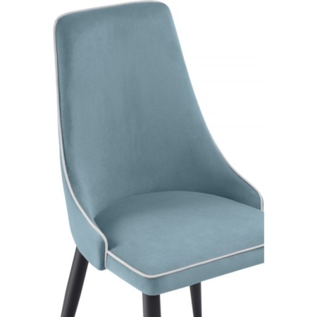 SHART on a metal frame Kora 1 metal/velor, black/blue 46.5x45x88 cm-4