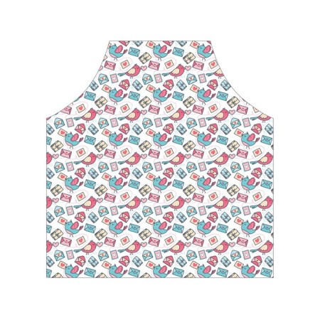 Apron kitchen with a photo print “Birds with a letter”, adjustable, size OS-2