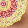 Largan Rishtan ceramics "Flowers", 41 cm, yellow mix, corrugated