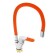 ACCOONA A4819P kitchen mixer, single -leaf, silicone spout, brass, orange/chrome