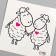 Tattoo on the body Black "lamb" 6x6 cm