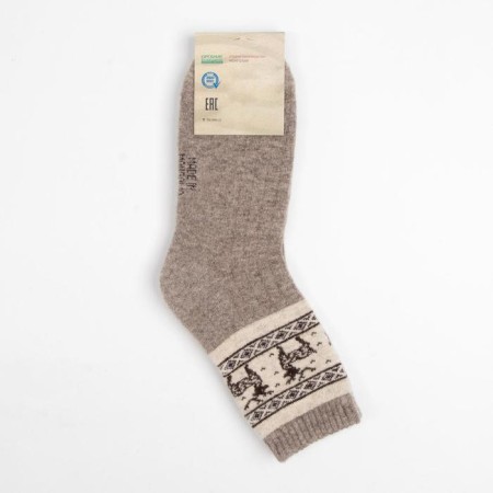 Women's socks from the Mongolian wool "deer", gray color, size 23 (34-36)-3