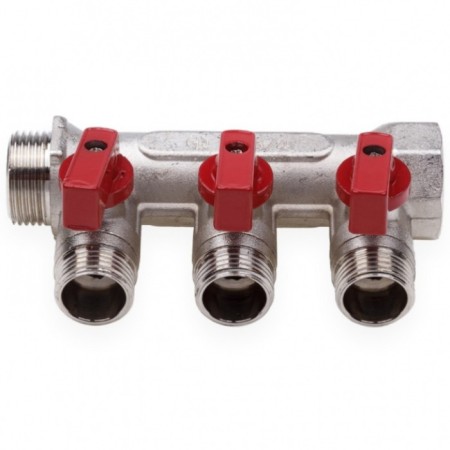 Aqualink threaded manual, 3/4 "x3/4" x1/2 ", internal/outer, 4 outputs, with balloons. Taps-2